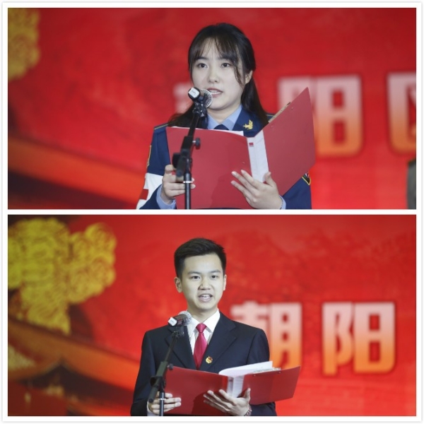 退役大学生士兵、应征青年代表讲话